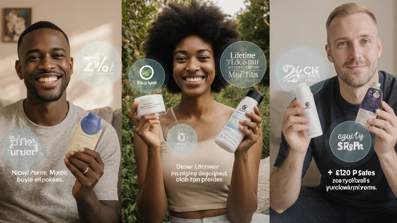 Niche influencers holding co-created products in authentic, everyday settings.