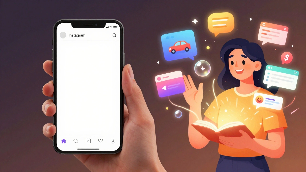 Split-screen showing creative block transformed into vibrant content ideas with AI assistance.