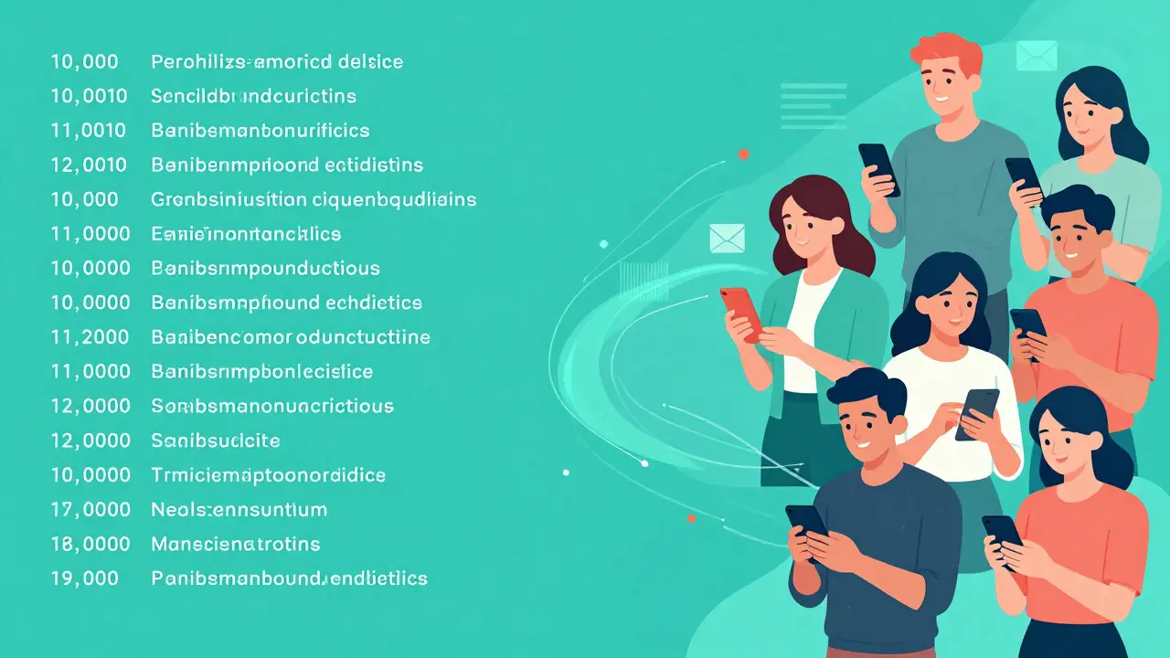 Personalized email subject lines being opened by happy customers on mobile devices