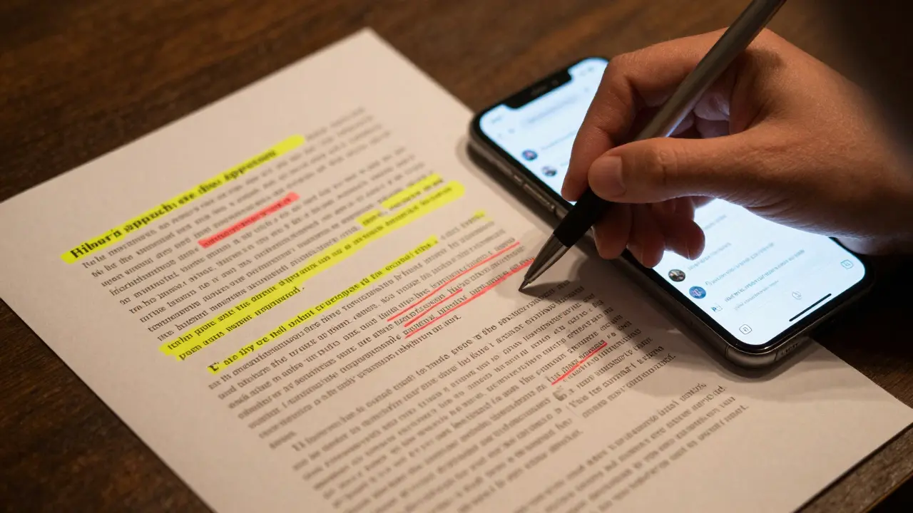 Writer editing AI-drafted content for human touch